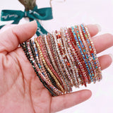 5pcs Fashion Rhinestone Stretch Gold Bracelets Femme Elastic Crystal Bracelets For Women Bling Girl Gift Wedding Bridal Jewelry