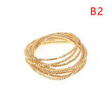 5pcs Fashion Rhinestone Stretch Gold Bracelets Femme Elastic Crystal Bracelets For Women Bling Girl Gift Wedding Bridal Jewelry